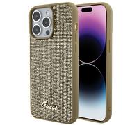 Custodia per iPhone 15 Pro Max Guess Disco Metal Script Gold