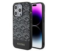 Guess GUHMP15XHGCFSEK Custodia rigida nera per iPhone 15 Pro Max 6,7 GCube a strisce MagSafe - Nouvo