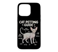 Custodia per iPhone 15 Pro Max Guida All'accarezzamento Del Gatto Sphynx Divertente Per Gli