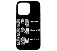Custodia per iPhone 15 Pro Max Guida manuale Spostamento verso il basso Maiusc Divertente Auto Guy Alla deriva
