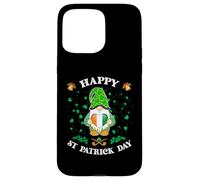 Custodia per iPhone 15 Pro Max Happy St. Patrick's Day Simpatico gnomo con bandiera irlandese cuore