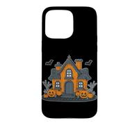 Custodia per iPhone 15 Pro Max Haunted House Brick Builder Halloween Brick or Treat per bambini