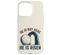 Custodia per iPhone 15 Pro Max He Is Not Here He Is Risen Divertente arrampicata su roccia