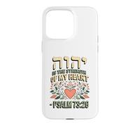 Custodia per iPhone 15 Pro Max Hebrew Yod Hey Vav Hey è la forza del mio cuore