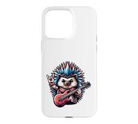 Custodia per iPhone 15 Pro Max Hedgehog Rock And Roll - Segnale a mano per chitarra elettrica