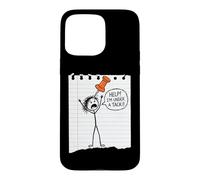 Custodia per iPhone 15 Pro Max Help! I'm Under A Tack!, divertente scritta sarcastica, cartone animato novità