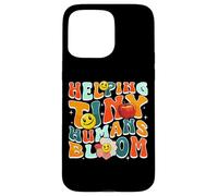 Custodia per iPhone 15 Pro Max Helping Tiny Humans Bloom Retro Colorful Teacher Design