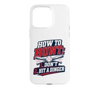 Custodia per iPhone 15 Pro Max How To Bunt, Hit a Dinger Funny Baseball Player Home Run Fun