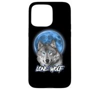 Custodia per iPhone 15 Pro Max Howling Lone Wolf On Moon Animal Funny Wolves Lover