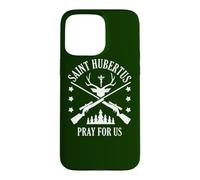 Custodia per iPhone 15 Pro Max Hubert Hubertus Patrono dei Cacciatori Attrezzatura per fucili da caccia
