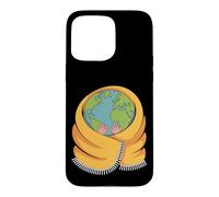 Custodia per iPhone 15 Pro Max Hug The World Earth avvolto in sciarpa design