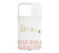 Custodia per iPhone 15 Pro Max I Hung My Queen Again Chess costruisce il design dei personaggi