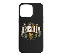 Custodia per iPhone 15 Pro Max I Love Gerusalemme Israele Ebraica Ebraica Art