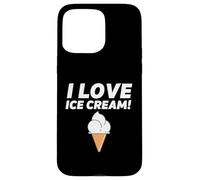 Custodia per iPhone 15 Pro Max I Love Ice Cream Party Outfit Vanilla Soft Serve Gelato Cone