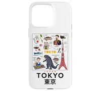 Custodia per iPhone 15 Pro Max I Love Tokyo, Wonderful Tokyo Japan Childish Culture Doodles