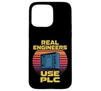 Custodia per iPhone 15 Pro Max I veri ingegneri usano PLC divertente dicendo retrò anni '80