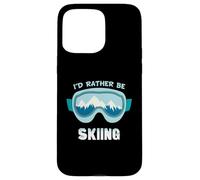 Custodia per iPhone 15 Pro Max I Would Rather be Ski Goggle Snow Mountain Sport invernali