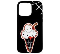Custodia per iPhone 15 Pro Max Ice Cream Skull Spoopy Yami Kawaii Halloween Design, Spooky