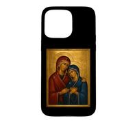 Custodia per iPhone 15 Pro Max Icona cattolica ortodossa di Sant'Anna e Maria Madre di Dio
