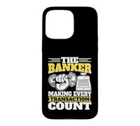 Custodia per iPhone 15 Pro Max Il banchiere che fa ogni transazione contare banchiere