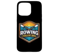 Custodia per iPhone 15 Pro Max Il canottaggio alimenta il mio motto dell'atleta della squadra Soul Row