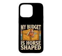 Custodia per iPhone 15 Pro Max Il mio budget è l'umorismo equestre a forma di cavallo