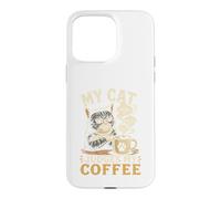 Custodia per iPhone 15 Pro Max Il Mio Gatto Giudica Il Mio Caffè Rituale Mattutino Club