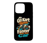 Custodia per iPhone 15 Pro Max Il mio go kart del fumetto che corre il driver il mio go kart va più veloce di