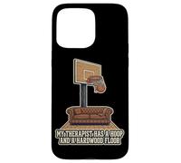Custodia per iPhone 15 Pro Max Il mio terapeuta ha un cerchio e un pavimento in legno duro basket