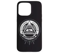 Custodia per iPhone 15 Pro Max illuminati tutti gli occhi vedenti cospirazione illusione piramide