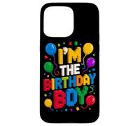 Custodia per iPhone 15 Pro Max I'm The Birthday Boy Master Builder Building Mattoncini Blocchi