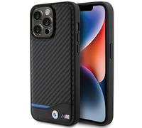 Custodia per iPhone 15 Pro Max in pelle BMW Carbon Black