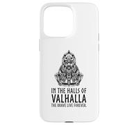 Custodia per iPhone 15 Pro Max In Valhalla The Brave Live Forever - Mitologia vichinga di Odino