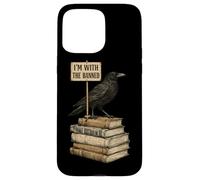 Custodia per iPhone 15 Pro Max In With The Banned Books Crow Book Lover Bibliophile Reading