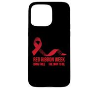 Custodia per iPhone 15 Pro Max Indossiamo la consapevolezza della settimana del nastro rosso rosso ottobre senza droghe