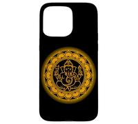 Custodia per iPhone 15 Pro Max Indù Ganesh Puja Elefante Dio India Méditation Yoga Murti