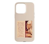 Custodia per iPhone 15 Pro Max Inizia ad essere coraggioso Inspirational citazione di Santa Caterina