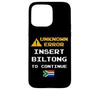 Custodia per iPhone 15 Pro Max Insert Biltong Retro Funny Error South Africa Braai Dad Joke