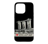 Custodia per iPhone 15 Pro Max io, cuore, singapore, retro, vendemmia, orizzonte, iconico, singapore