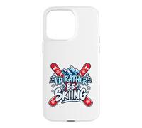 Custodia per iPhone 15 Pro Max Io d Rather Be Skiing Divertente Citazione Sci Sport Invernali