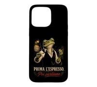 Custodia per iPhone 15 Pro Max Italia Prima L'Espresso Poi Parliamo Rana Italiana Caffè