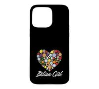 Custodia per iPhone 15 Pro Max Italian Girl Italy Pride Heart Collage
