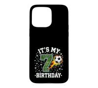Custodia per iPhone 15 Pro Max It's My 7th Birthday Soccer Ball Field 7 Year Old Boy