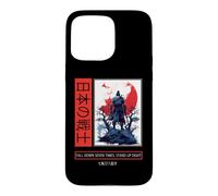 Custodia per iPhone 15 Pro Max Japanese Art Samurai Vintage Fighter Anime Bushido Kanji