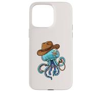 Custodia per iPhone 15 Pro Max Jellyfish Western Sheriff Cowboy Funny Ocean Animal