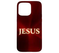 Custodia per iPhone 15 Pro Max JESUS: Christian Faith Glowing Name of Christ Resurrection