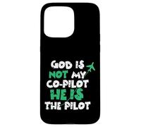 Custodia per iPhone 15 Pro Max Jesus God is The Pilot Aviation Christian Faith