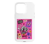 Custodia per iPhone 15 Pro Max Jimothy rispetta la gente del posto Punk Pop Collage Raccoon Seattle