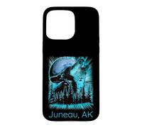 Custodia per iPhone 15 Pro Max Juneau Alaska Howling Wolf Moon Forest Nature Lover