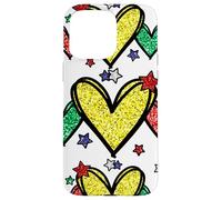 Custodia per iPhone 15 Pro Max Juneteenth Graphic For Black Women Red Yellow Green Heart